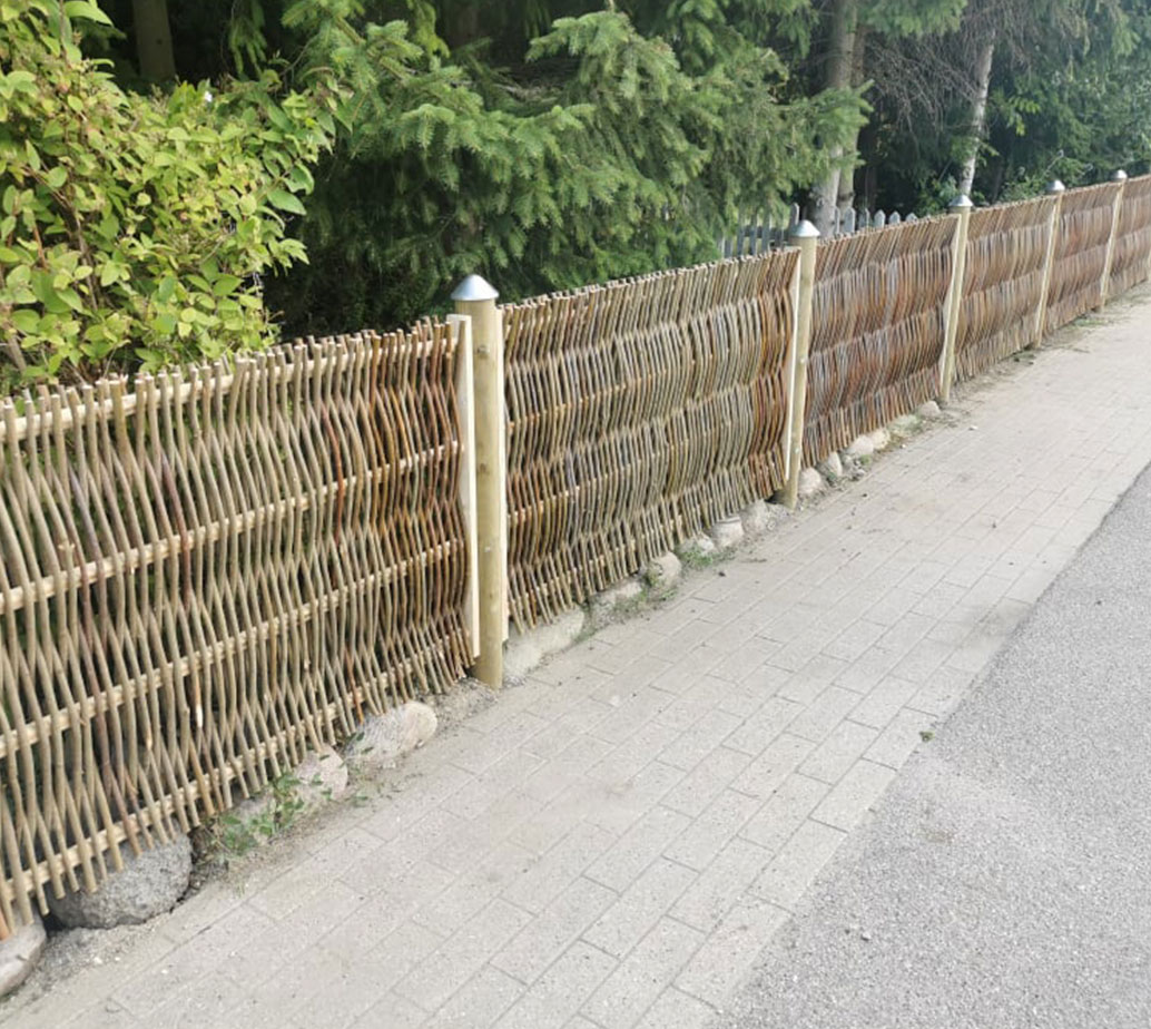 Opsætning af pileflethegn Opsætning af pileflethegn